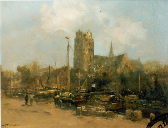 Willem George Frederik Jansen | Kalkoven te Dordrecht, olieverf op doek, 33,5 x 41,5 cm, gesigneerd l.o.