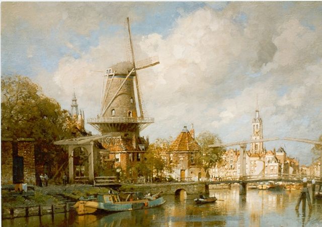 Karel Klinkenberg | Gezicht op Delft, olieverf op doek, 40,0 x 54,0 cm, gesigneerd r.o.
