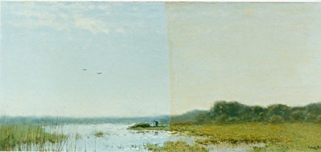 Cornelis Kuijpers | Polderlandschap, olieverf op doek, 41,9 x 96,3 cm, gesigneerd r.o.