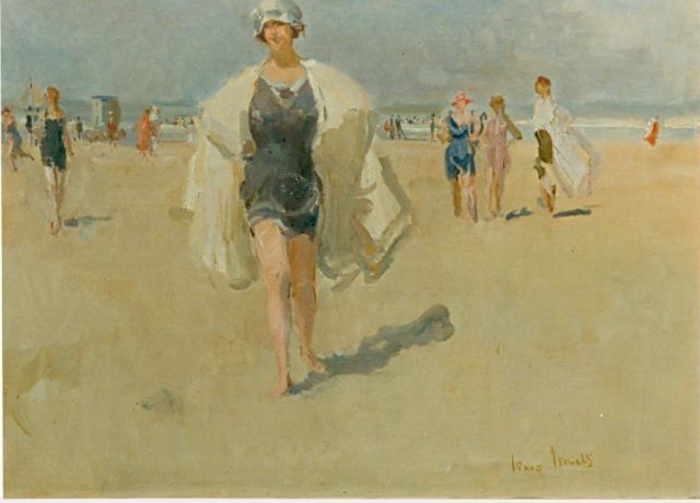 Isaac Israels | Op het strand, olieverf op doek, 60,0 x 80,0 cm, gesigneerd r.o.