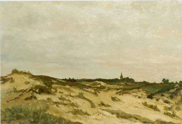 Willem Oppenoorth | Gezicht op Ede, olieverf op doek, 40,4 x 60,0 cm, gesigneerd r.o.