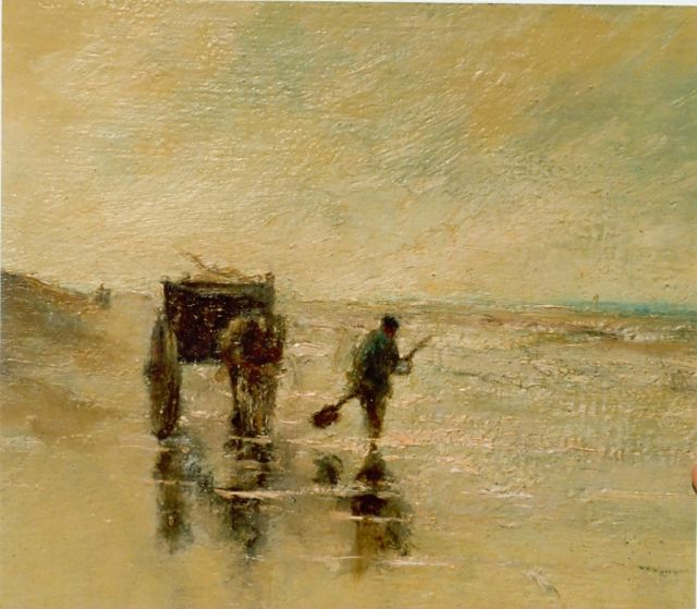 Evert Pieters | Strandgezicht, olieverf op paneel, 12,0 x 16,2 cm, gesigneerd r.o.