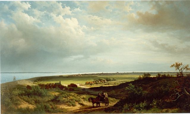 George Andries Roth | Gezicht op het Friese haf, olieverf op doek, 77,0 x 123,0 cm, gesigneerd l.o.