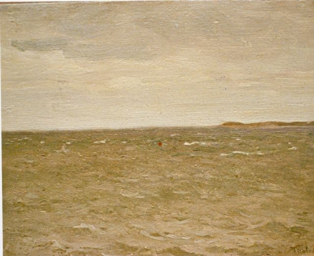 Willem Bastiaan Tholen | Gezicht op Veerse meer, olieverf op doek op paneel, 18,7 x 24,1 cm, gesigneerd r.o. en gedateerd 98
