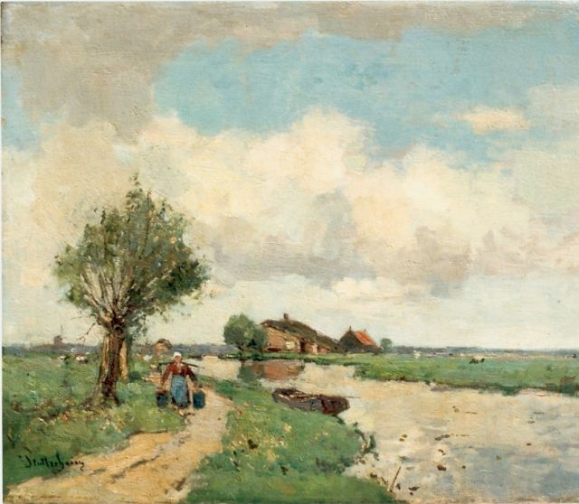 Louis Stuttenheim | Giethoorn, olieverf op doek, 40,8 x 52,0 cm, gesigneerd l.o.