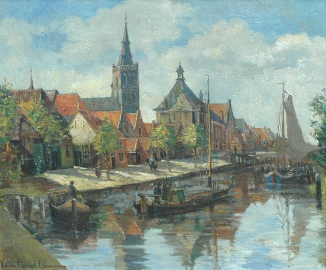 Anna Lehmann | De haven van Oudewater, olieverf op doek, 50,2 x 60,4 cm, gesigneerd l.o. en te dateren ca. 1927
