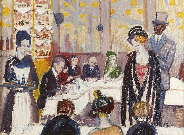 René Jacob Mendès-France | Modeshow, olieverf op doek, 41,9 x 57,1 cm, gesigneerd r.o.