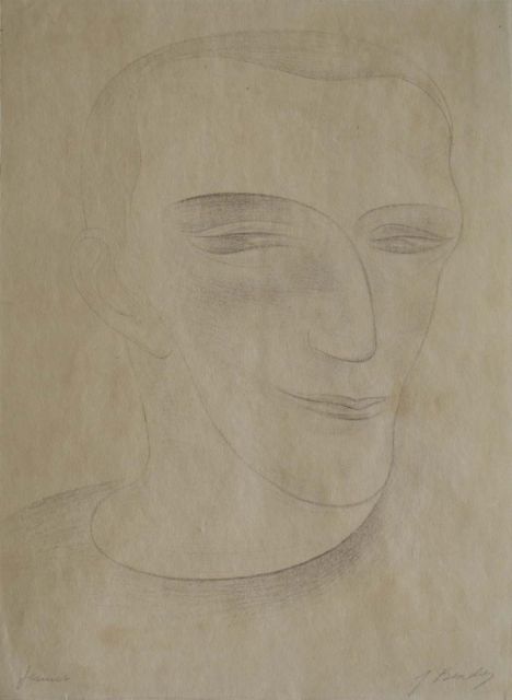 Jacob Bendien | Jezuïet, potlood op papier, 32,8 x 23,9 cm, gesigneerd r.o.