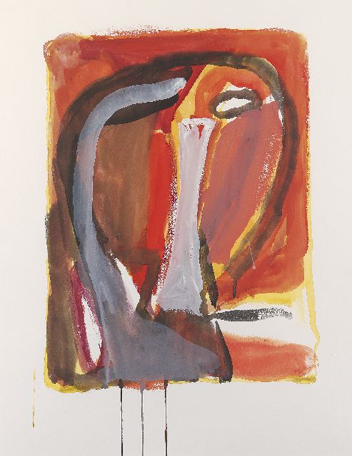 Bram van Velde | Zonder titel, gouache op papier, 64,2 x 49,4 cm, te dateren 1975