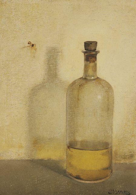 Jan Mankes | Olieflesje, olieverf op doek, 25,0 x 17,8 cm, gesigneerd r.o. en gedateerd '09