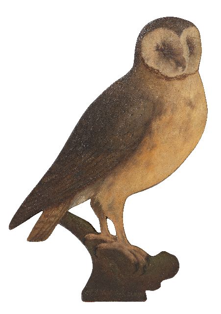 Hendrik Pieter Koekkoek | Uil, olieverf op paneel, 39,8 x 27,7 cm, gesigneerd m.o. en gedateerd 21.11.1901  VERKOCHT