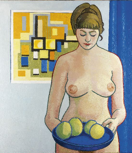 Piet Smissaert | Eva, olieverf op doek, 132,1 x 116,4 cm, gesigneerd r.o. op de schaal en gedateerd '69