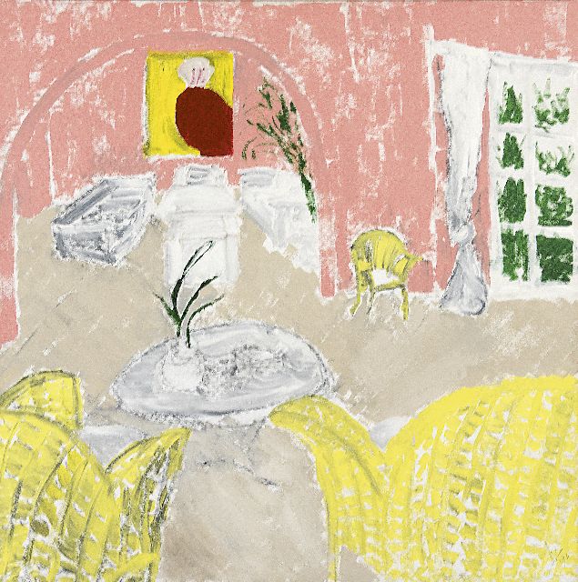 Jan des Bouvrie | Interieur van het Arsenaal, olieverf op doek, 100,0 x 100,0 cm, gesigneerd r.o. met monogram en gedateerd '93