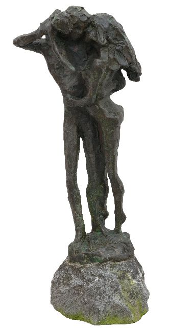 Jits Bakker | Gezinnetje, brons, 43,0 x 24,0 cm, gesigneerd op basis