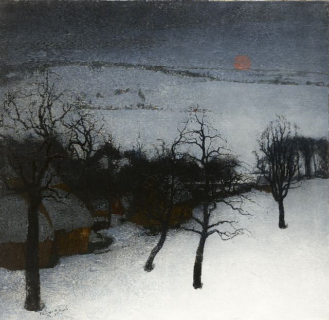 Valerius de Saedeleer | Paysage d'hiver, olieverf op doek, 126,0 x 131,0 cm, gesigneerd l.o. en gedateerd 1931