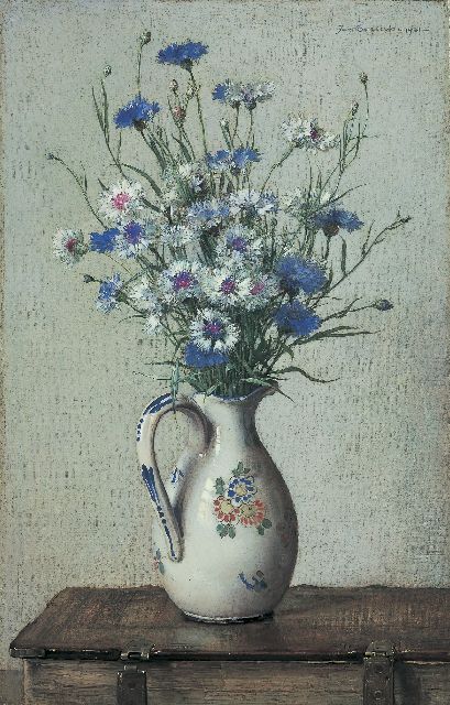 Jan Bogaerts | Korenbloemen, olieverf op doek, 55,0 x 35,4 cm, gesigneerd r.b. en gedateerd 1921
