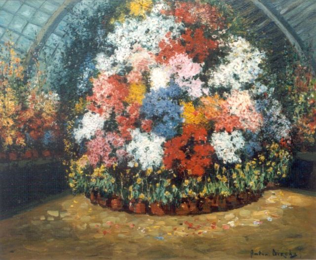 Anton Dirckx | Greenhouse, olieverf op doek, 46,0 x 56,0 cm, gesigneerd r.o.