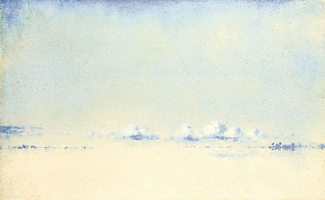 Jan Voerman sr. | IJssel met kanteelwolken, olieverf op paneel, 45,9 x 74,9 cm