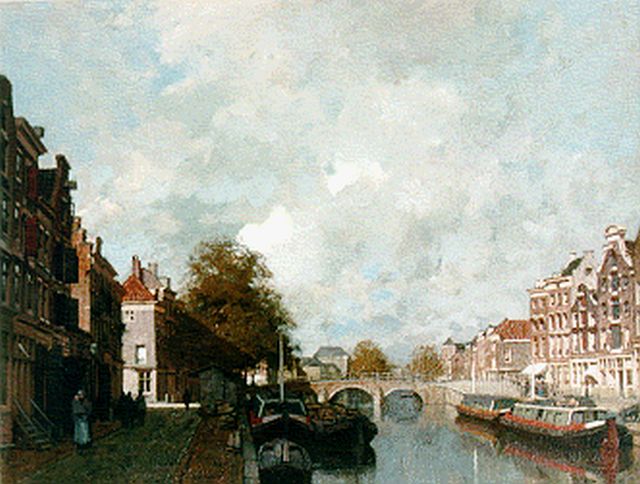 Karel Klinkenberg | De Bierkade te Den Haag, olieverf op doek, 39,7 x 47,3 cm, gesigneerd r.o.