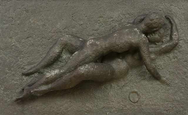 Pieter Starreveld | Geliefden, brons, 26,0 x 41,4 cm, gesigneerd r.v.h.m. met duimafdruk en verso voluit en gedateerd Dec. 1962