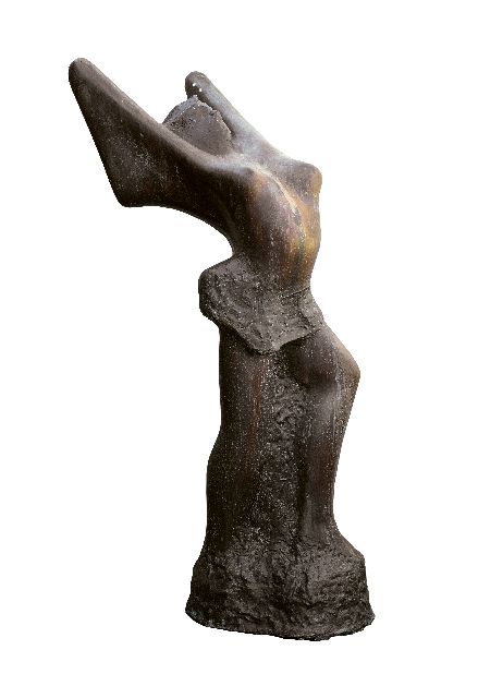 Jits Bakker | Paradise gardens, brons, 96,0 x 32,5 cm, gesigneerd tussen de voeten