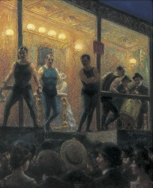 Staller G.J.  | De bokstent, pastel op papier op schildersboard 57,5 x 47,5 cm, gesigneerd r.m. en gedateerd 1904