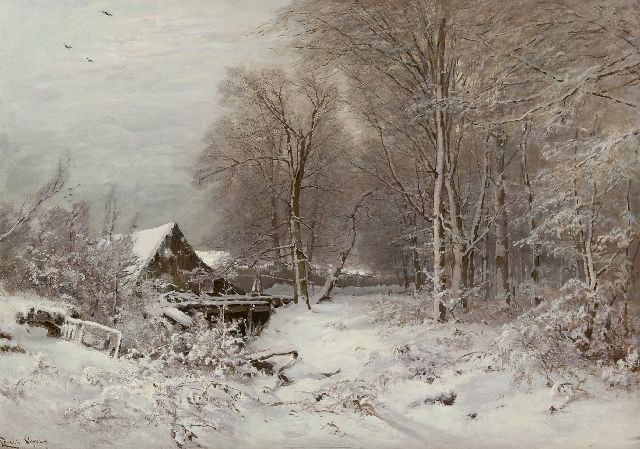 Louis Apol | Intrede van de winter, olieverf op doek, 80,0 x 112,2 cm, gesigneerd l.o.