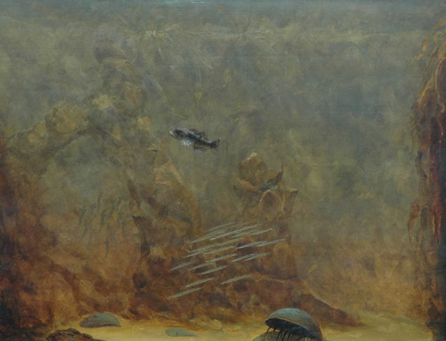 Gerrit Willem Dijsselhof | Smelt en zeedonderpad, olieverf op paneel, 44,4 x 57,0 cm