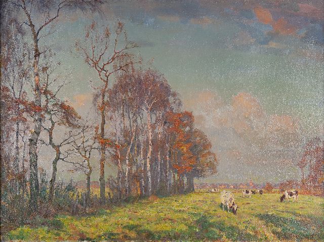 Johan Meijer | Namiddagzon, olieverf op doek, 76,0 x 100,5 cm, gesigneerd r.o.