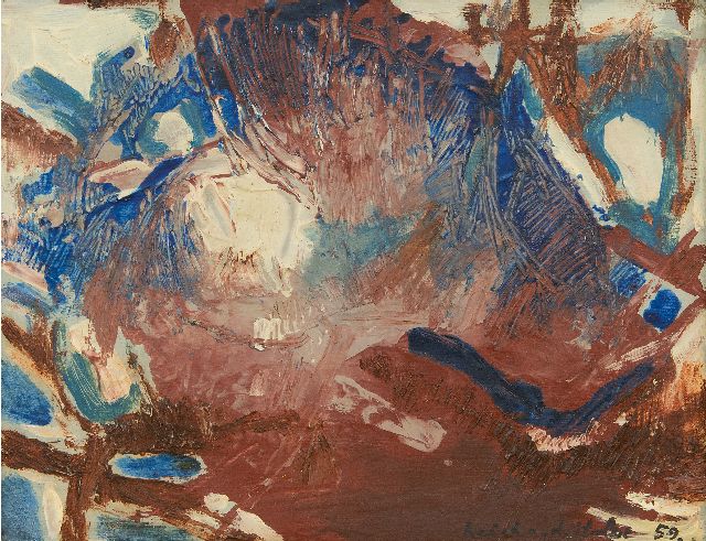 Siegfried Reich an der Stolpe | Moorlicht, olieverf op paneel, 20,8 x 27,1 cm, gesigneerd r.o. en gedateerd '59