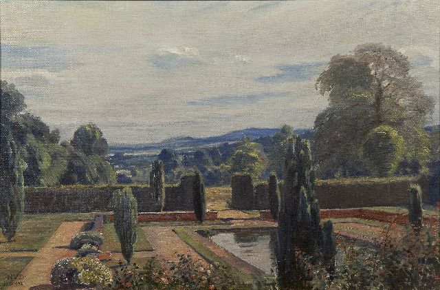 Niels Vinding Dorph | Tuin in de heuvels, olieverf op doek, 40,5 x 60,7 cm, gesigneerd l.o. met initialen en gedateerd juni 1921