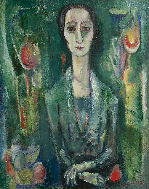 Geer van Velde | Portrait de femme, olieverf op doek, 100,2 x 80,1 cm, gesigneerd r.o. en te dateren ca. 1930