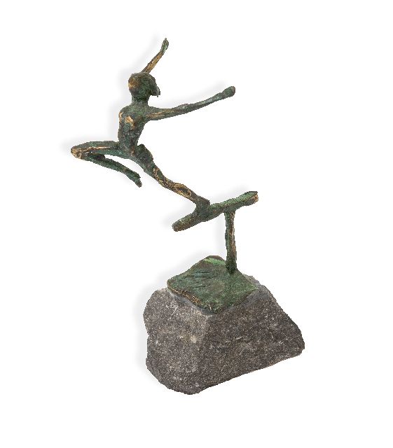 Jits Bakker | Evenwicht, brons, 14,2 cm, gesigneerd op basis