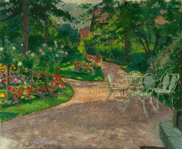 Sachsen M.M.A. von | Tuin in de zomer, olieverf op doek 46,3 x 56,2 cm