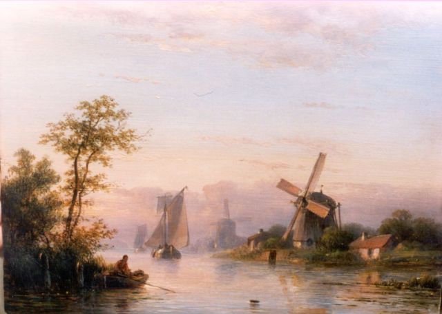 Lodewijk Johannes Kleijn | Zomers riviergezicht, olieverf op paneel, 18,5 x 24,8 cm, gesigneerd r.o.