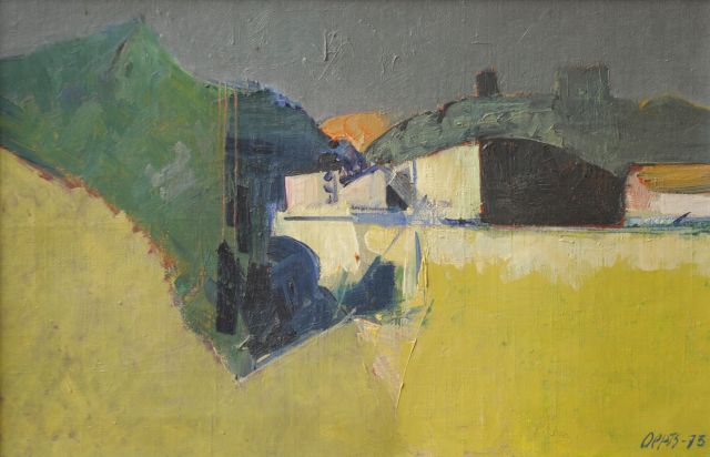 Wim Oepts | Frans landschap, olieverf op doek, 27,3 x 41,5 cm, gesigneerd r.o. en gedateerd '73