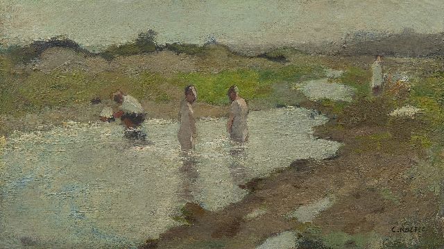Cor Noltee | Duinmeertje in de zomer, olieverf op doek op paneel, 20,7 x 35,3 cm, gesigneerd r.o.