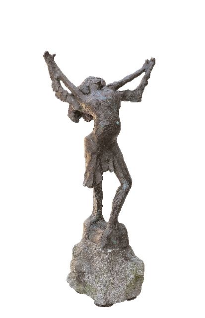 Bakker W.F.  | Danspaar, brons 52,0 cm, gesigneerd op basis