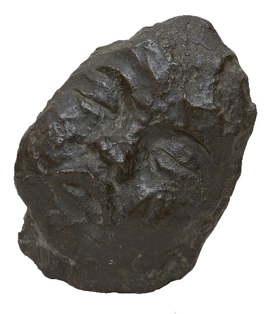 Wiegman P.C.C.  | Slapende Peter, brons, zwart gepatineerd 19,9 x 15,2 cm, te dateren ca. 1927