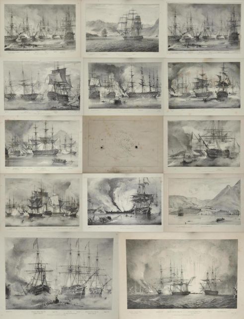 Reinagle G.P.  | Illustrations of the Battle of Navarino, 1827, ets 50,5 x 33,5 cm