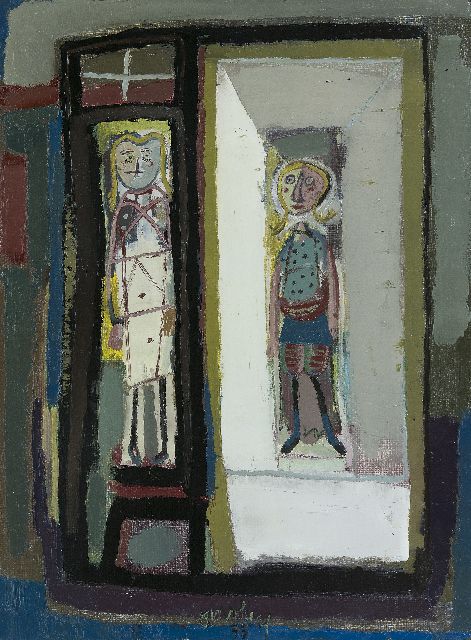 Jan van Heel | Poppen, olieverf op doek, 80,0 x 60,2 cm, gesigneerd m.o. en gedateerd '54