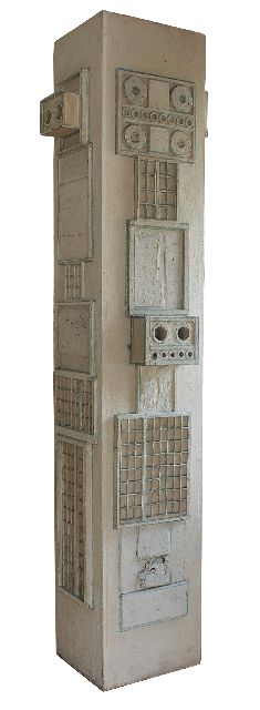 Jan Wolkers | Totempaal, houten balkconstructie, 243,0 x 40,0 cm, te dateren ca. 1960-1964