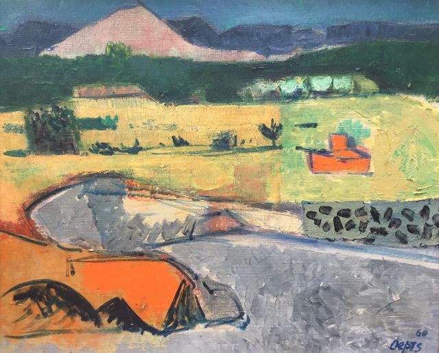Wim Oepts | Provence, olieverf op doek, 38,0 x 46,0 cm, gesigneerd r.o. en gedateerd '68