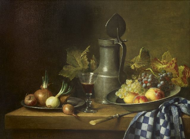 Cornelis le Mair | Stilleven met gildebeker, olieverf op paneel, 60,0 x 80,0 cm, gesigneerd l.o.
