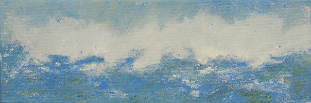 Evert van Hemert | Seascape, acryl op doek, 20,0 x 60,0 cm, gesigneerd r.o.