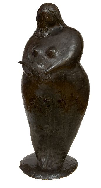 Evert van Hemert | Stavers glorie, gepatineerd brons, 90,0 x 33,0 cm, gesigneerd met monogram op achterkant basis en op de basis gedateerd 2005