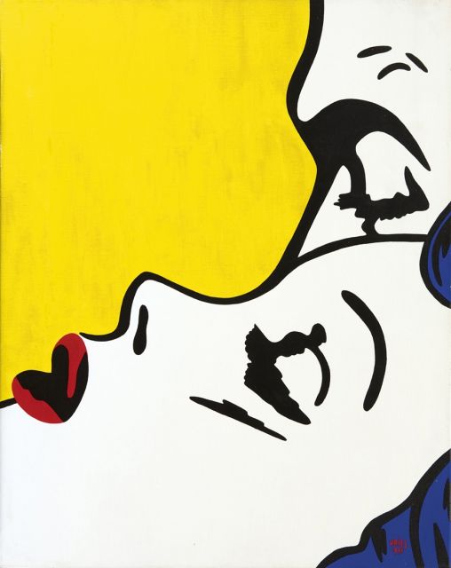 Jan Luitzen de Vries | Lips IV, acryl op doek, 69,8 x 54,8 cm, gesigneerd r.o. en gedateerd 1993