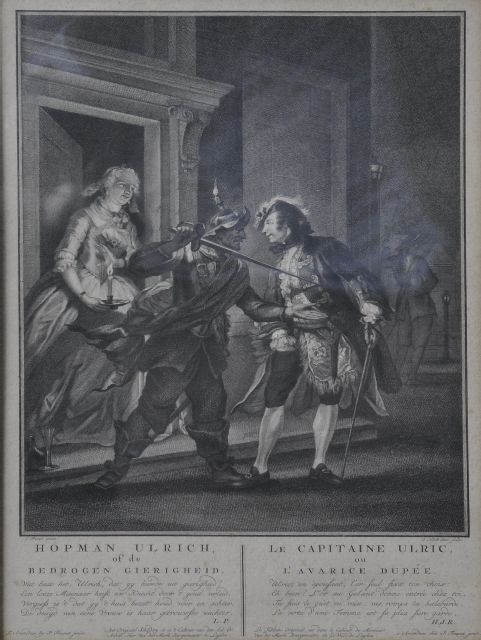 Jacob Houbraken | Hopman Ulrich, gravure op papier, 27,5 x 38,5 cm