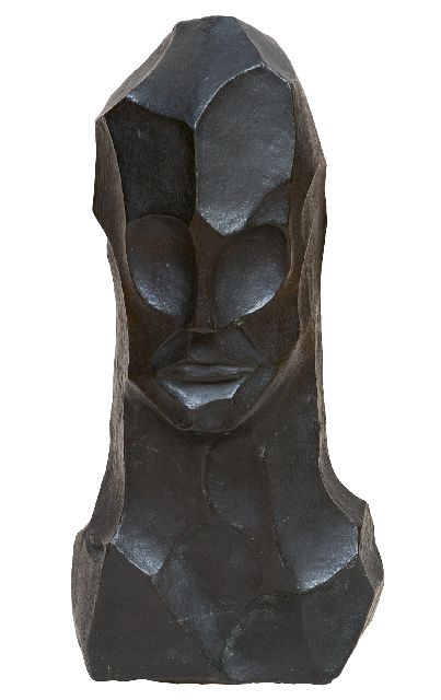Herman Bieling | Kop, gepatineerd brons, 43,7 x 19,0 cm, te dateren jaren 20