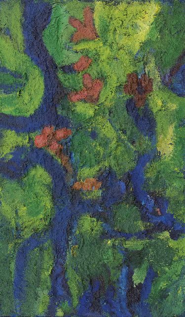 Benner G.  | Man en paard en bloemen, olieverf op doek 99,5 x 59,3 cm, gesigneerd verso en te dateren 1959